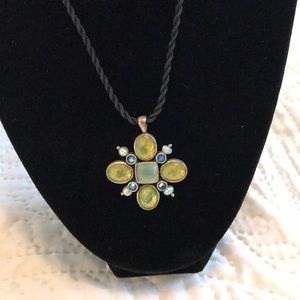 Lia Sophia Jewelry - Genuine Blue Green Necklace & Earring Set Lia Sophia Jewelry - Genuine Blue Green Necklace & Earring Set